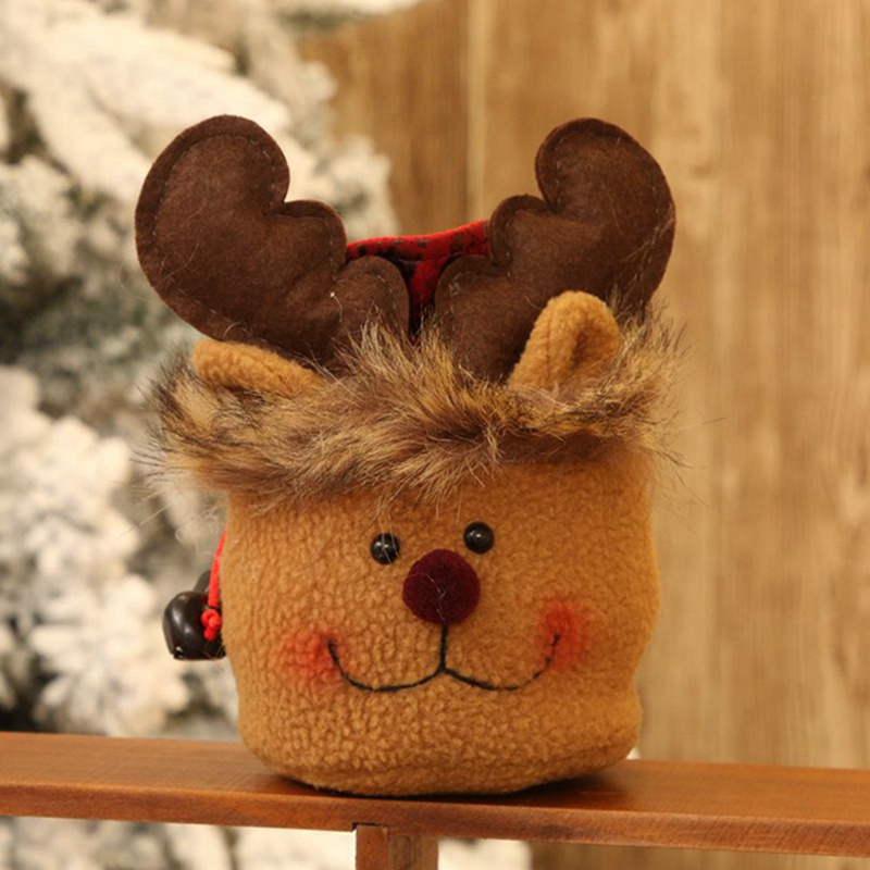 Tmdbyx Túi dây rút hình ông già noel/ người tuyết/ tuần lộc đựng quà Giáng Sinh/ năm mới