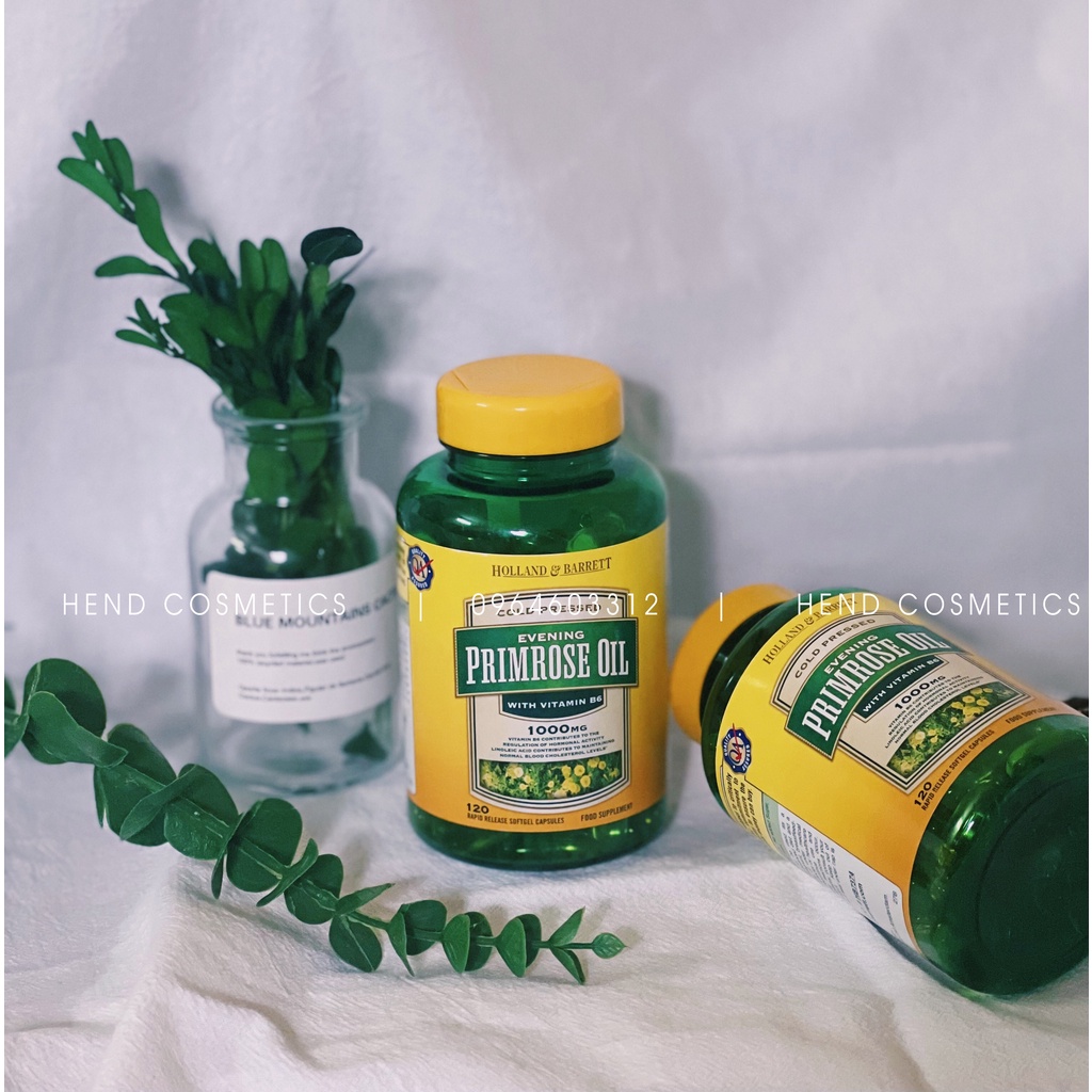 Tinh dầu hoa anh thảo Evening Primrose Oil Holland & Barrett 1000mg 120 viên