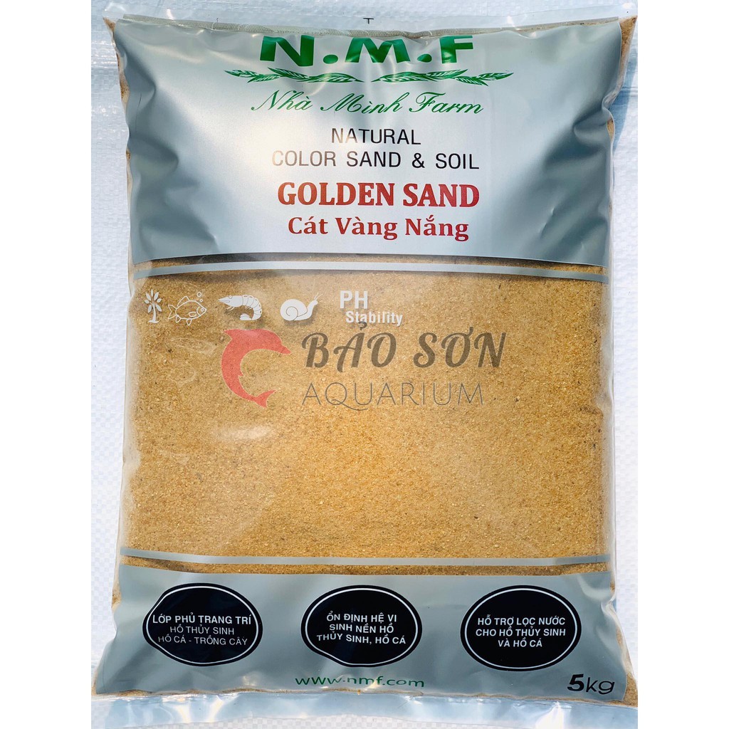  Cát nắng vàng siêu mịn, siêu sạch (1kg) loại tốt cho bể thủy sinh, biotop và cá cảnh