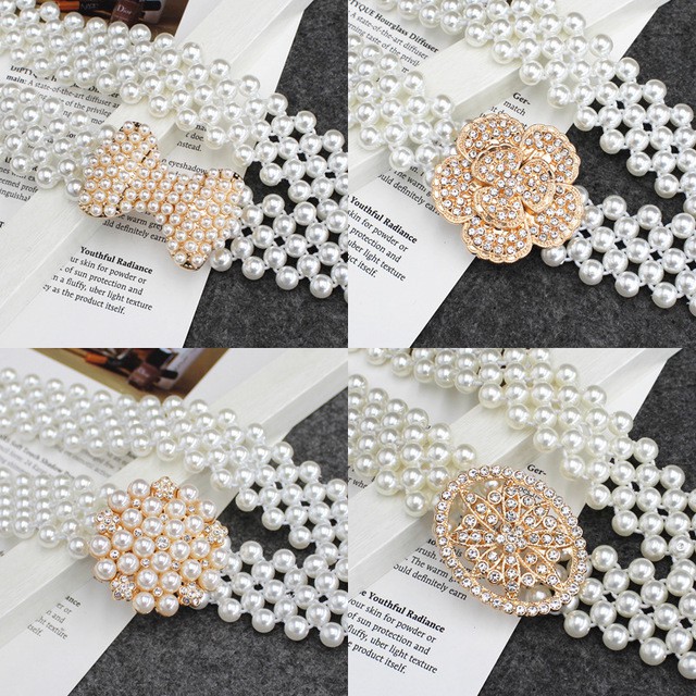 Thắt lưng đính ngọc bản to Vintage dễ thương