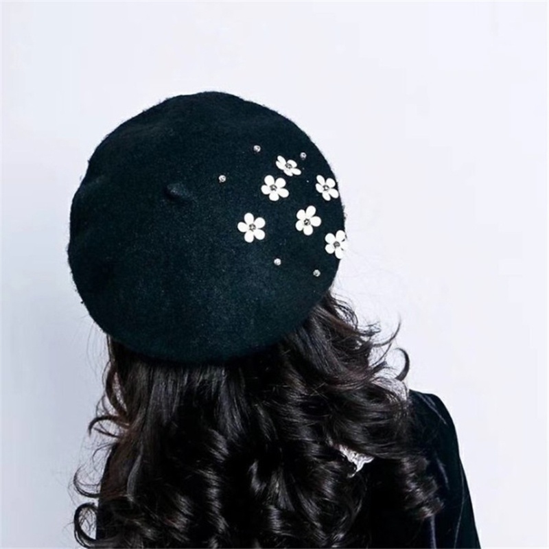 Children's versatile pearl flower beret