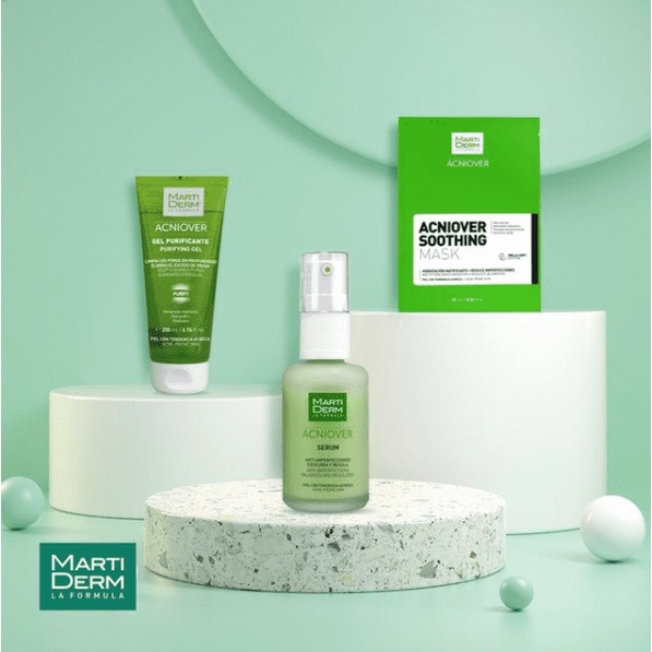 Gel Rửa Mặt, Sữa Rửa Mặt Cho Da Dầu Mụn MartiDerm Acniover Purifying Gel 200ml