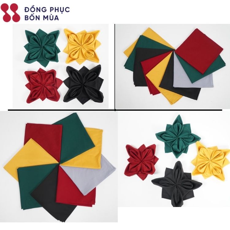 Khăn ăn Napkin 47*47cm chất liệu vải kaki cao cấp 100% cotton đường may tinh tế, an toàn  - Đồng Phục Bốn Mùa