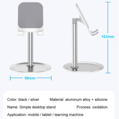 Giá đỡ điện thoại/máy tính bảng chất liệu hợp kim nhôm | BigBuy360 - bigbuy360.vn