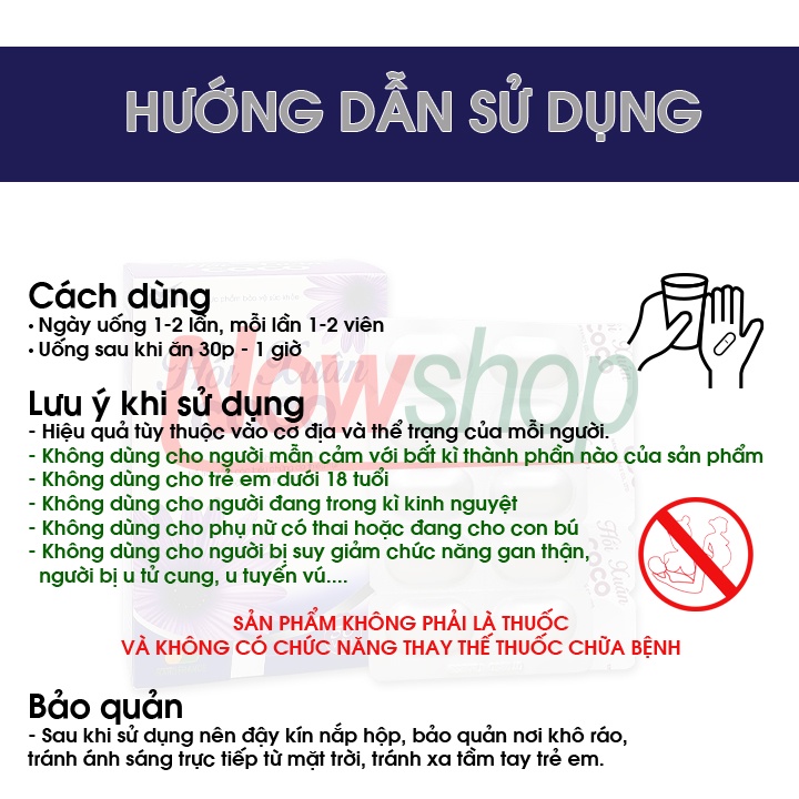 Viên Uống Tăng Cường Sinh Lý Nữ Hồi Xuân Coco Vạn Tam Giảm Bốc Hỏa Khô Rát Tăng Ham Muốn Và Điều Hòa Nội Tiết Tố Nữ