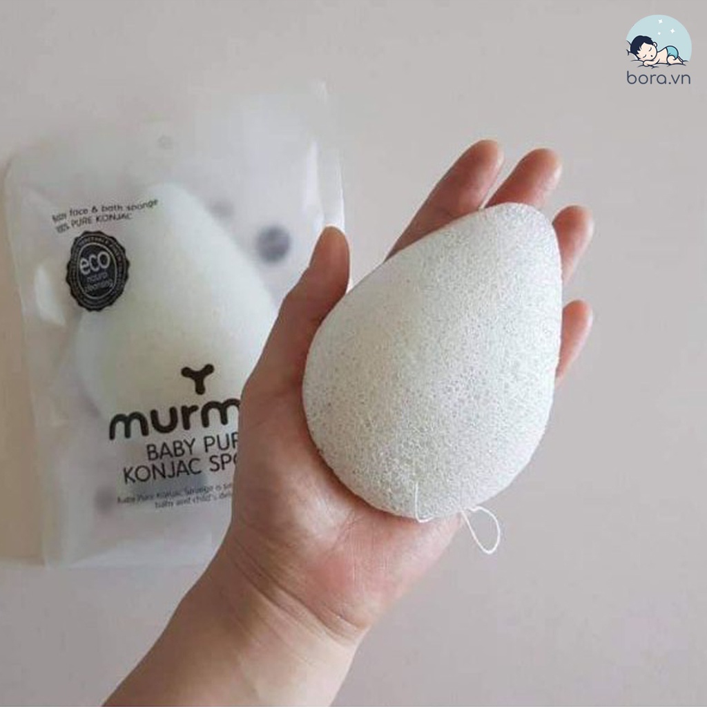 Bông tắm hữu cơ Murmur Konjac Hàn Quốc siêu mềm cho bé