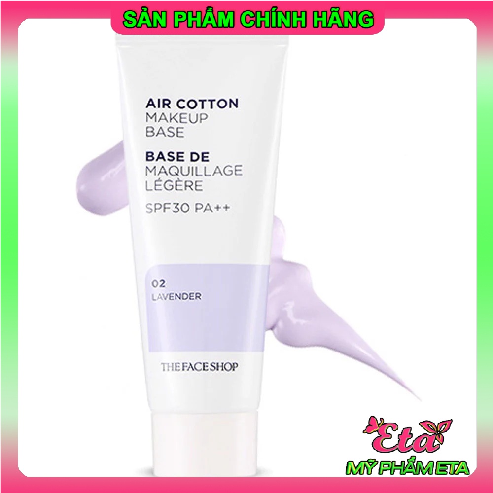 Kem lót kiềm dầu và hiệu chỉnh tông da The Face Shop Air Cotton Makeup Base SPF30 PA++ TFS 40ml