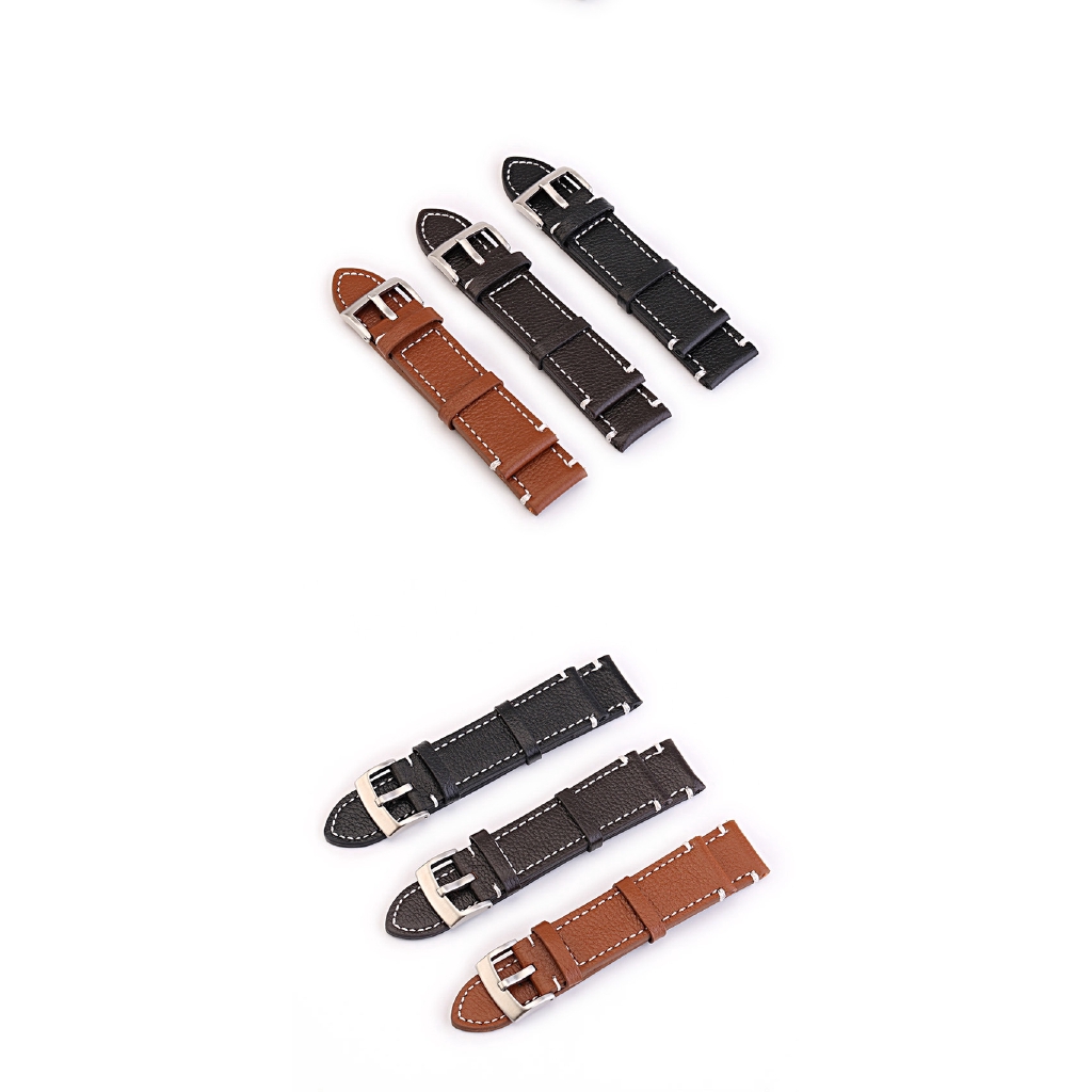 Genuine Leather Watch Band Rough Design Style Men's Fashion Watch Replacement Strap 18/19/20/21/22/24 mm