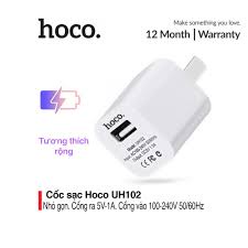 Nowship - cốc sạc iphone,củ sạc hoco UH102 nhỏ gọn sạc được nhiều model máy