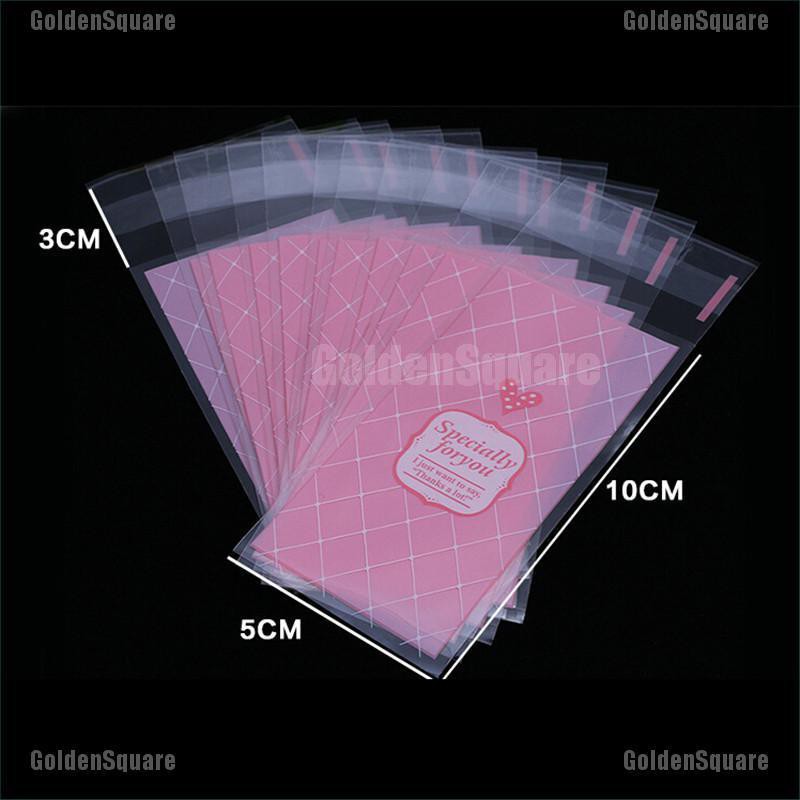 Set 100 Túi Nhựa Mini Tự Dính Đựng Bánh Quy Tiện Lợi