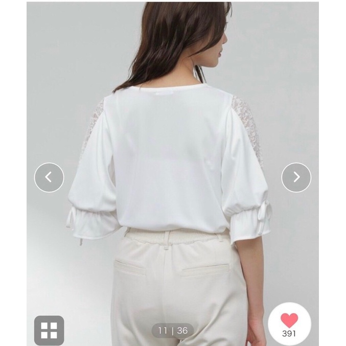 Áo thun phối tay ren xuất Nhật