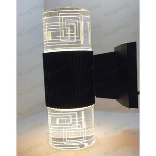 Đèn trụ cổng 2 đầu sáng led trang trí ngoài trời sân vườn, vách cổng