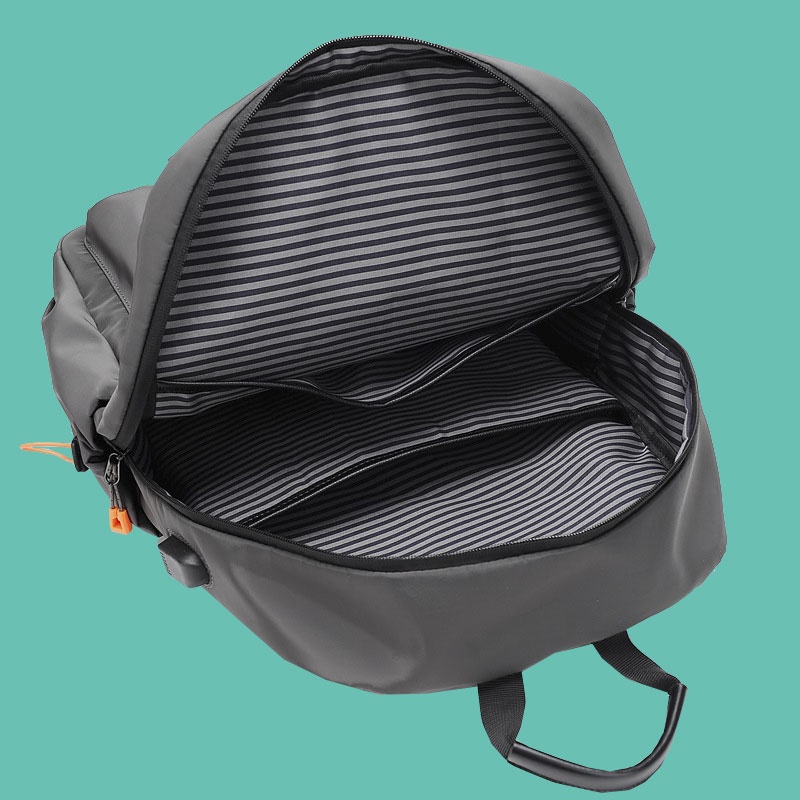 Balo nam nữ phong cách Hàn Quốc đơn giản dây kéo màu cam, Balo nam, Balo nữ, Balo Unisex BL003