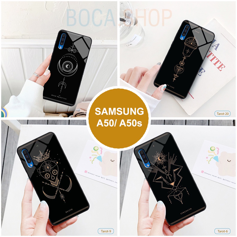 Ốp lưng kính Samsung A50/ A50s in 3D hình bài Tarot