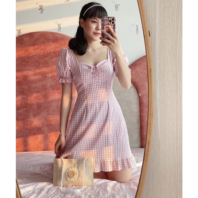 Đầm xoè tay phồng cổ vuông Tuxilover - Lucie Dress | BigBuy360 - bigbuy360.vn