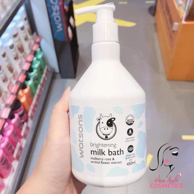 SỮA TẮM BÒ WATSONS MILK BATH THAILAND 450ML thái lan