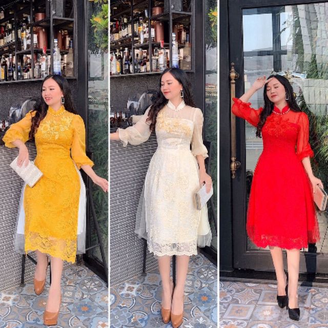 Sét áo dài ren siêu đẹp A600.329