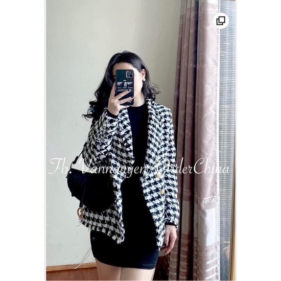 Áo khoác dạ kẻ zizac from rộng ms159 | BigBuy360 - bigbuy360.vn