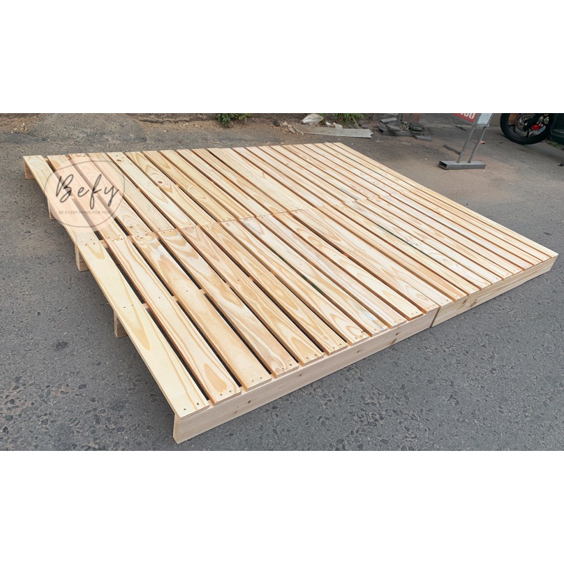 Giường Pallet Mặt Khít Gỗ Thông Mới 100% / Giường Pallet Gỗ Thông Gấp Gọn - BEFY