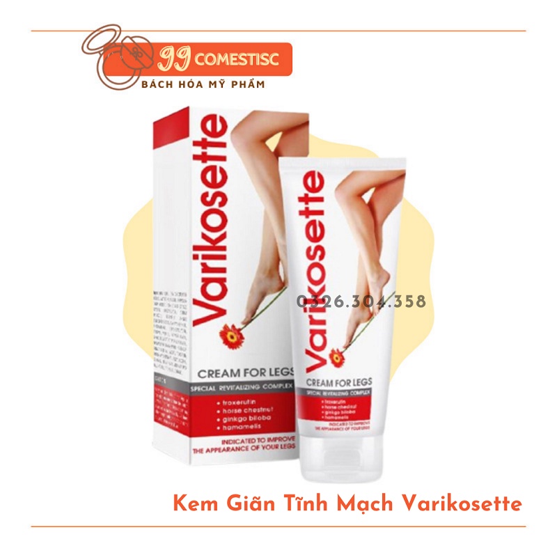 Kem Varikosette giãn tĩnh mạch[CHÍNH HÃNG] của Nga  75ml_ Hỗ trợ lưu thông máu_Ngăn ngừa giãn tĩnh mạch quay trở lại