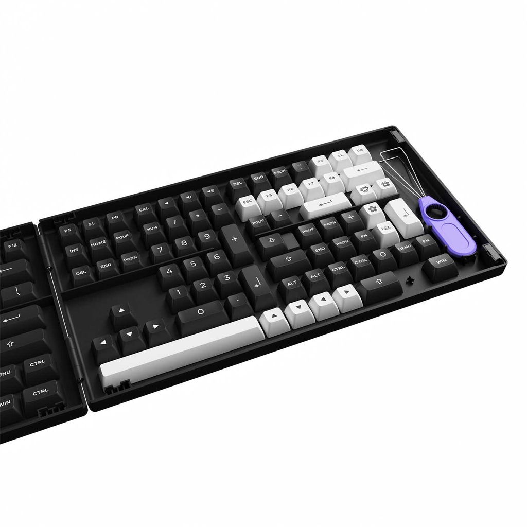 Bộ keycap phím cơ AKKO Keycap set – White on Black WoB/ Midnight (PBT Double-Shot/ ASA profile/ 158 nút)