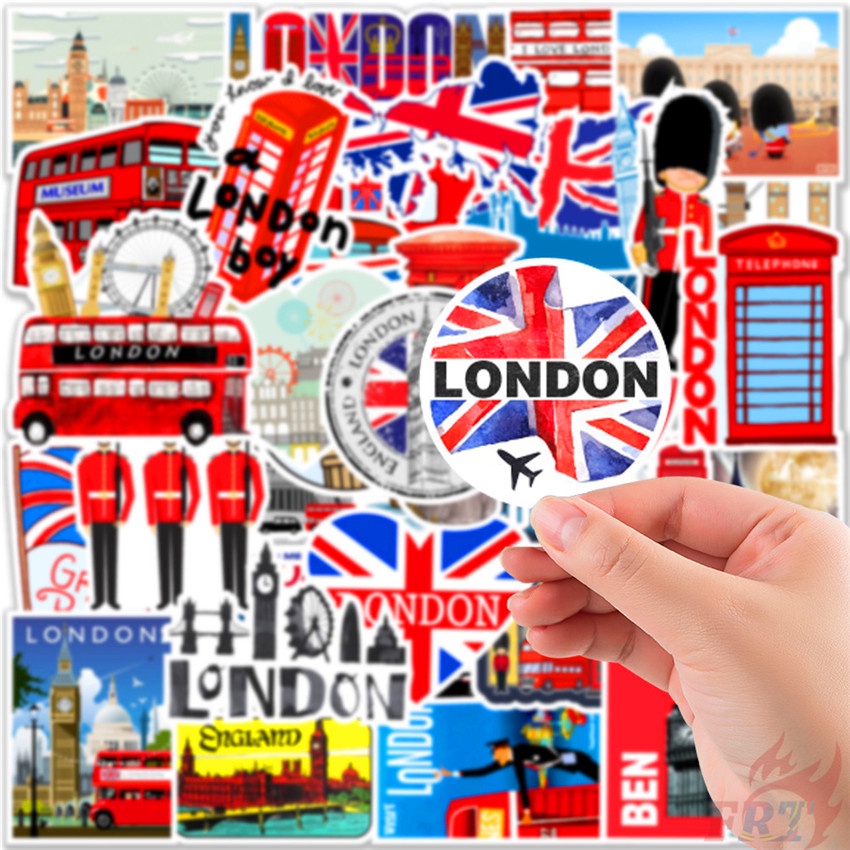 ❉ British Culture &amp; Art Series 03 London Travel Stickers ❉ 50Pcs/Set Fashion Mixed DIY Decals Doodle Stickers