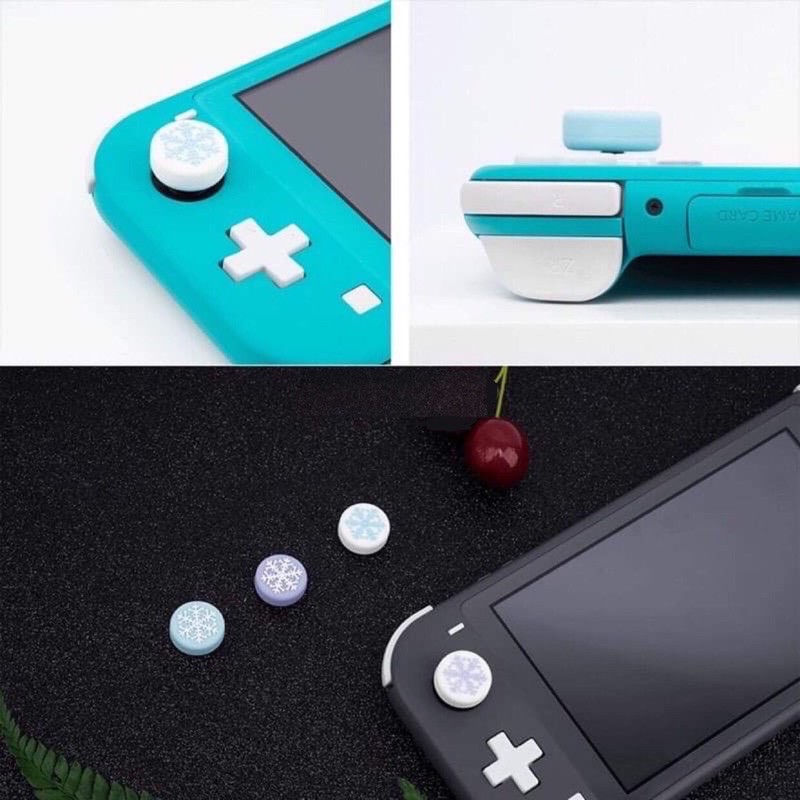 Bộ 4 núm bọc analog hình Bông Tuyết thương hiệu cao cấp Geekshare cho Joy-Con - Nintendo Switch và Nintendo Switch Lite