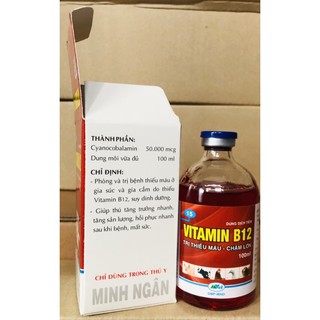 Vitamin B12 [100ml] Bổ máu cho gà đá