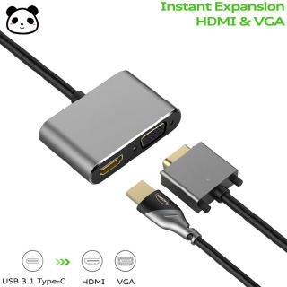 Bộ chuyển đổi hiển thị kép từ USB 3.1 Type-C sang HDMI VGA UHD 2 trong 1