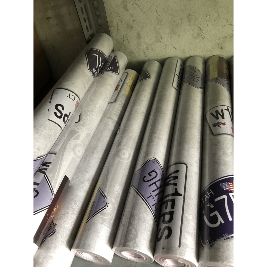 [Mã LIFEHLDEC giảm 10% đơn 99k] 1m Giấy dán tường khổ rộng 45cm - họa tiết biển số | BigBuy360 - bigbuy360.vn