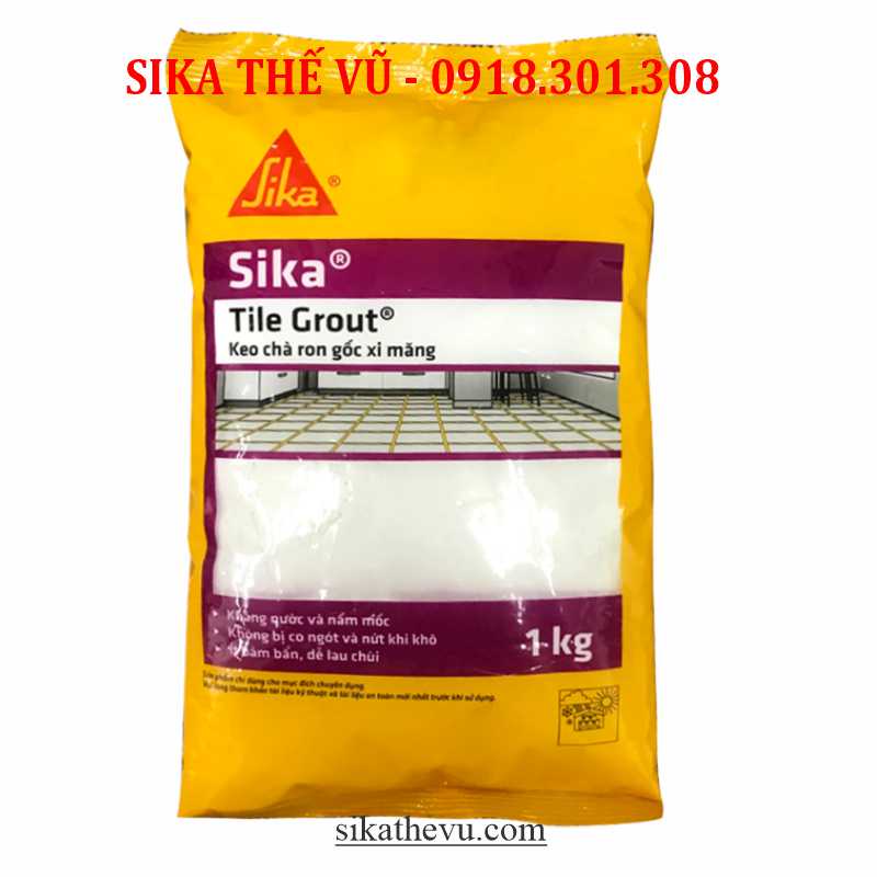 Sika TileGrout White (Bao 1kg) - Vữa xi măng trám khe gạch trong nhà và ngoài trời - SIKA THẾ VŨ