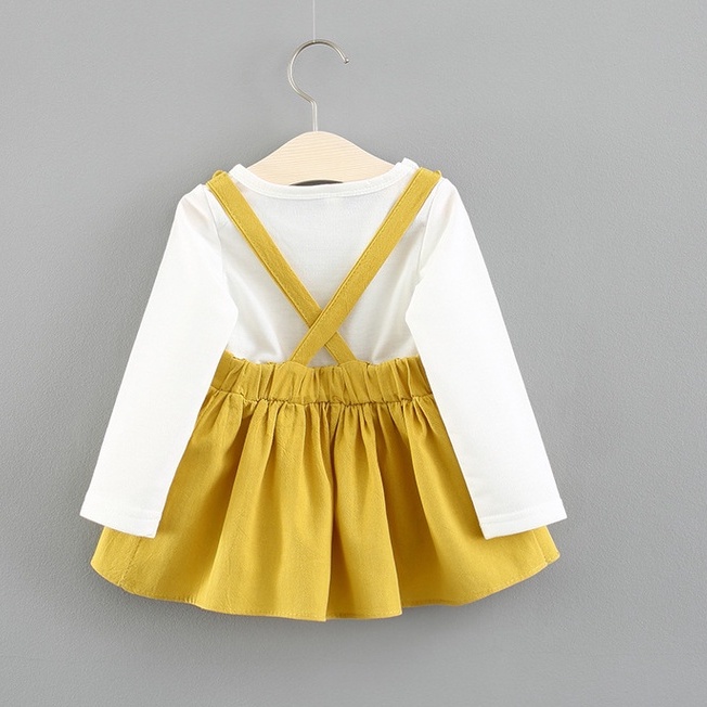 Váy thu đông tai thỏ cute cho bé gái size 5-13kg