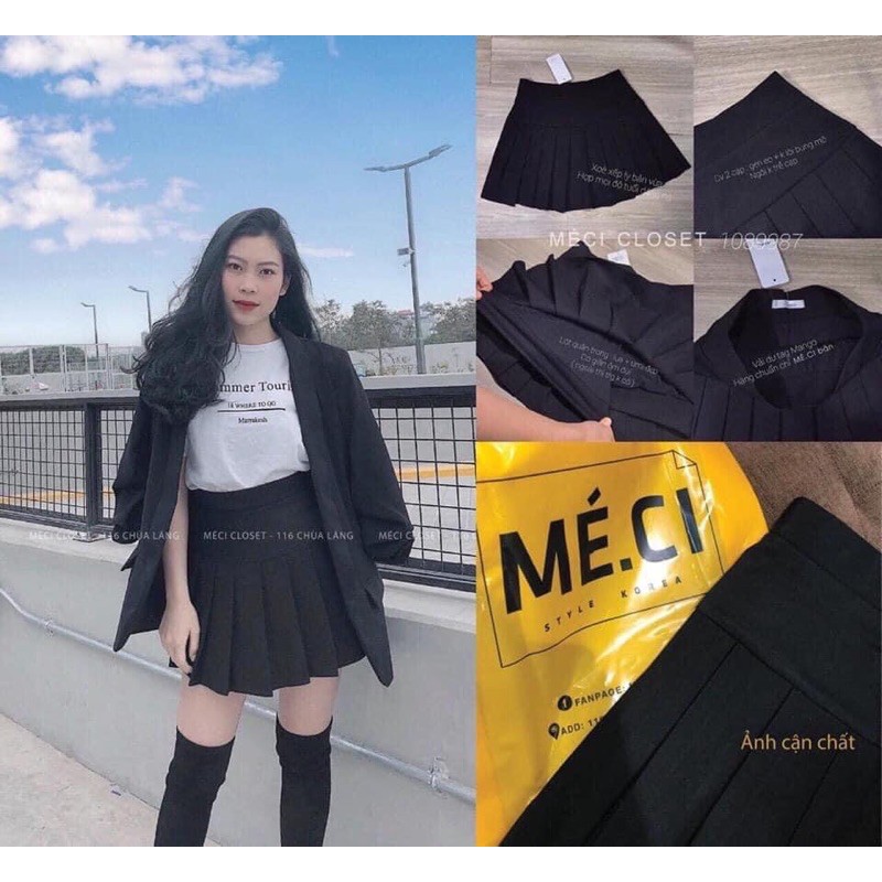Chân váy xếp ly umi dày dặn có quần trong hàng chuẩn QCl1