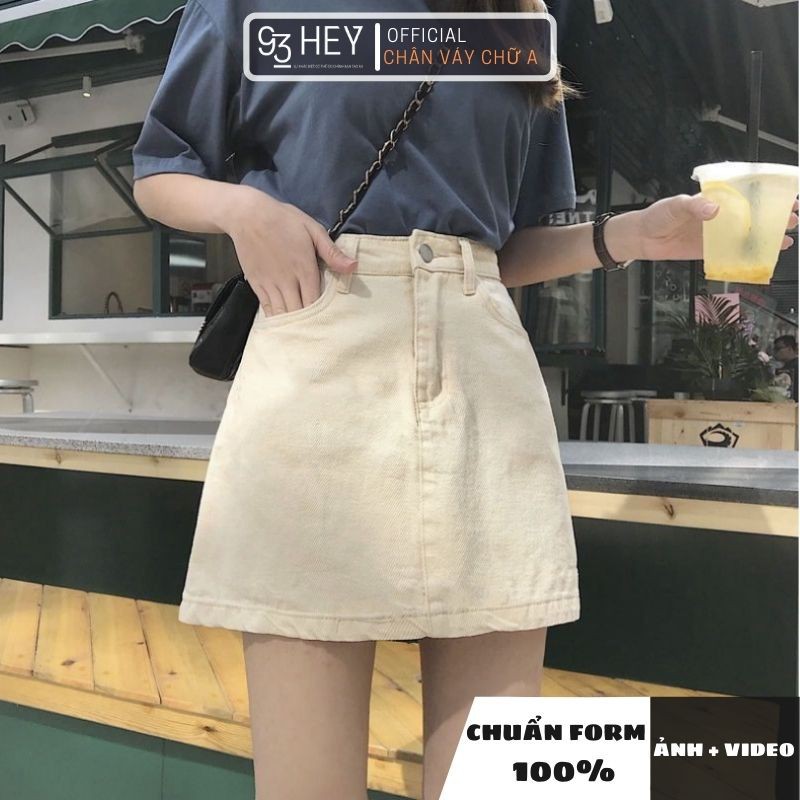 Chân Váy Chữ A Vải Denim Dáng Ngắn Lưng Cao Phong Cách Hàn Quốc CV04 | BigBuy360 - bigbuy360.vn