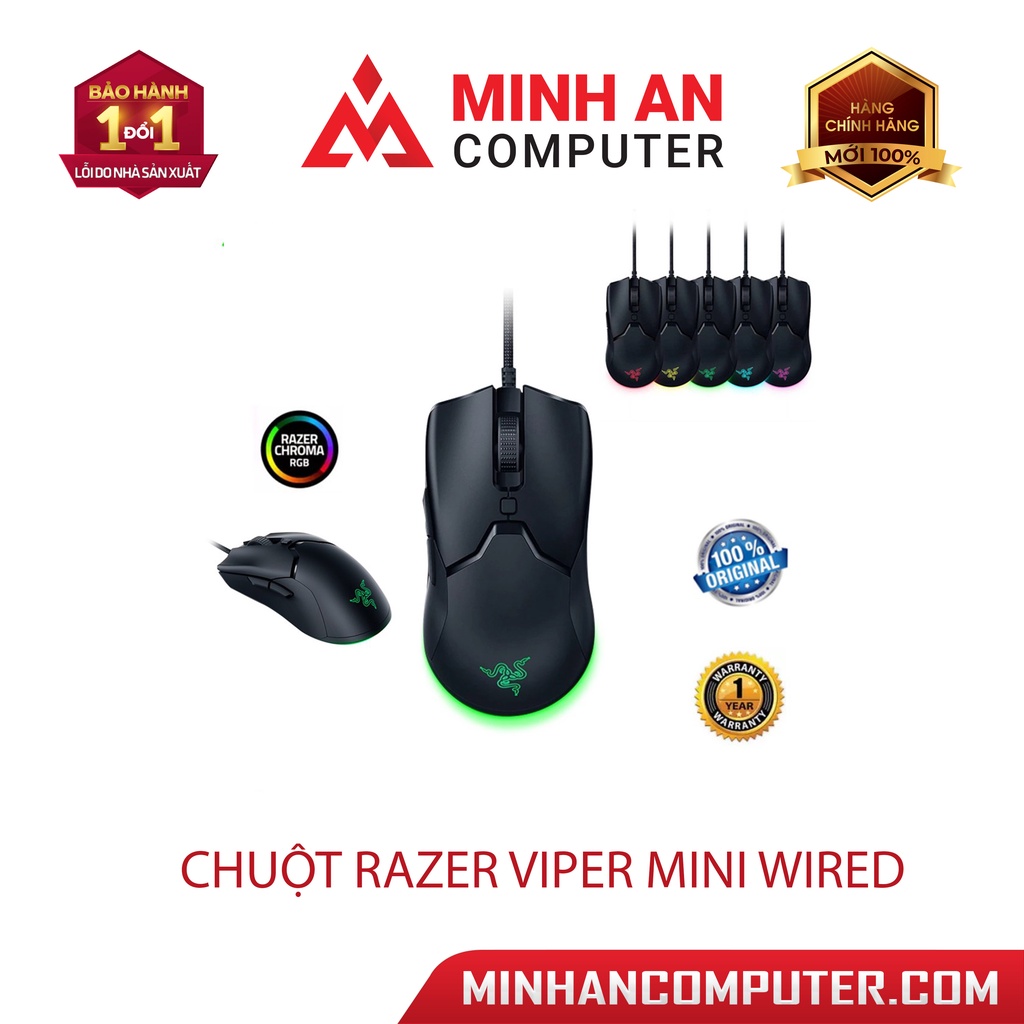 Chuột RAZER Viper Mini Wired (RZ01-03250100-R3M1) - Hàng chính hãng