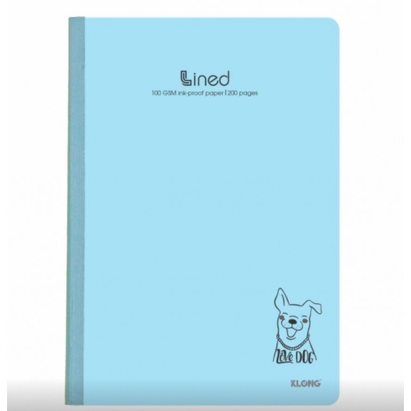 Tập Vở kẻ ngang Klong Lined - 200 trang; MS: 842, tập vở Klong 200 trang kẻ ngang giấy dày định lượng 100 gsm không lem