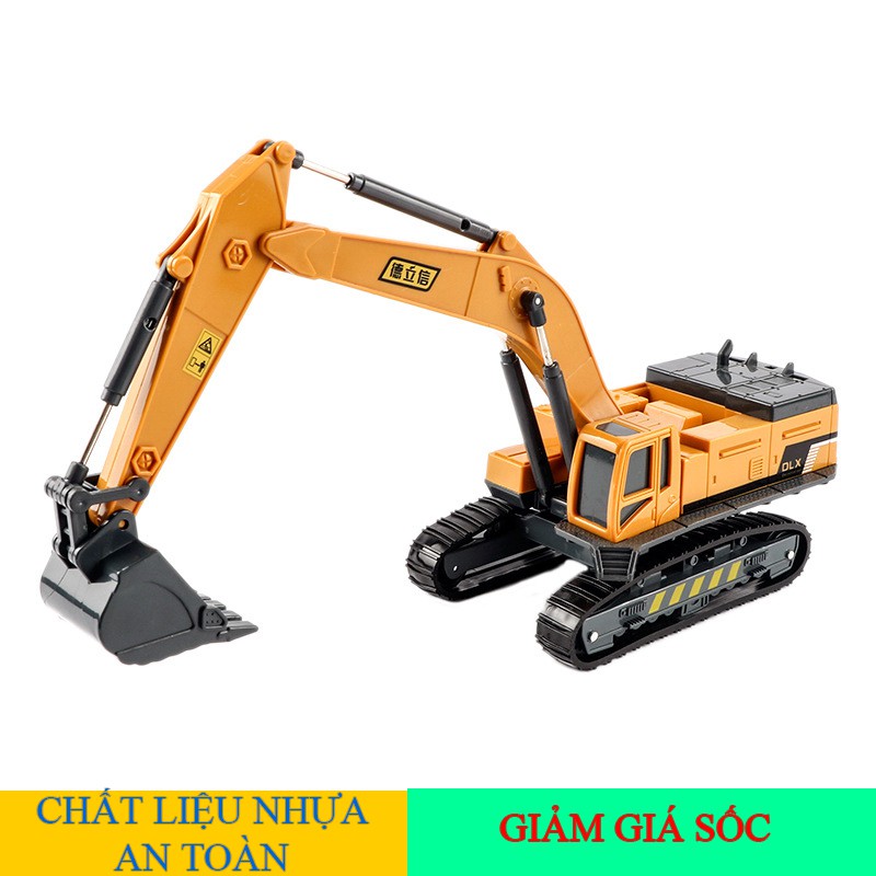 Xe đồ chơi mô hình xe đầu kéo xe xúc (gồm 2 xe) chất liệu nhựa ABS an toàn, kích thước lớn