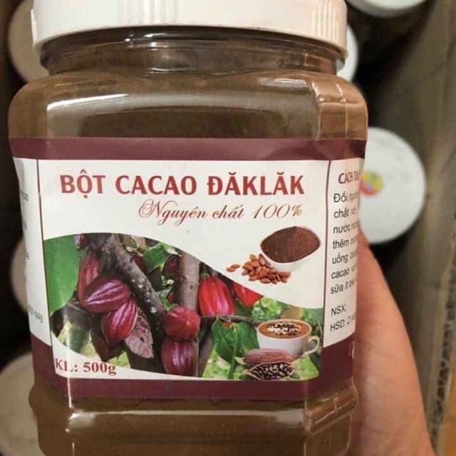 Cacao Đăk Lắk Nguyên chất 100% hộp 500gr