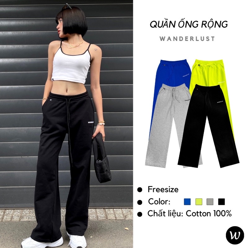 Quần ống rộng Wanderlust 4 màu