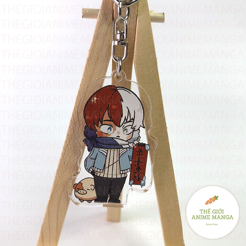 ( Mica trong acrylic ) Móc khóa IN HÌNH BOKU NO HERO ACADEMIA HỌC VIỆN ANH HÙNG ver BABY MỪNG NĂM MỚI anime chibi