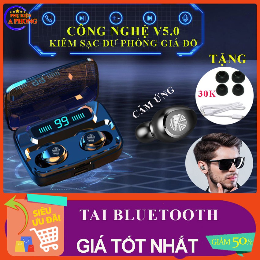 [SALE KHỦNG] Tai nghe BLUETOOTH ĐA NĂNG CỰC CHẤT F9, Kiêm giá đỡ, Sạc dự phòng, Tay nghe không dây chuẩn Bass, giá tốt