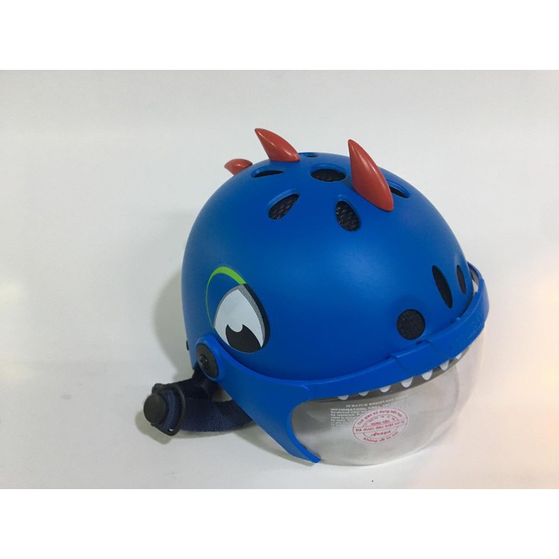 Nón Bảo Hiểm KHủng Long Cá Mập Cho Bé Loại Không Kinh