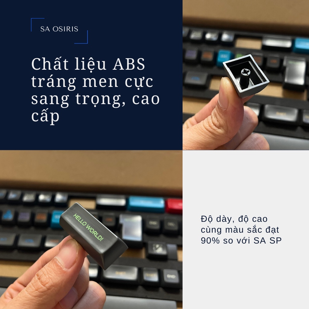 Keycap SA Oblivion Black ABS tráng men cao cấp | Nút bàn phím cơ - Kicap