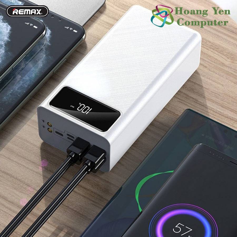 Sạc Dự Phòng Remax RPP-162 50000mAh Lõi Polymer 3 Cổng Sạc Vào, 4 Cổng Sạc Ra, Tích Hợp Đèn Led