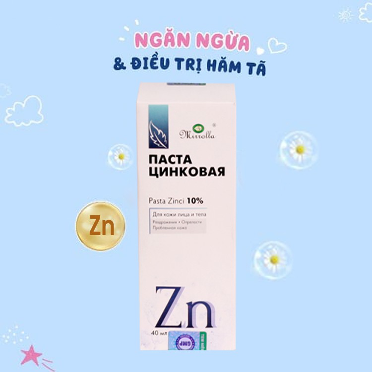 Kem Hăm Bôi Ngoài Da, Ngăn Ngừa Viêm Da, Các Vấn Đề Da Cơ Địa Paste with Zinc, Mirrolla® 40ml