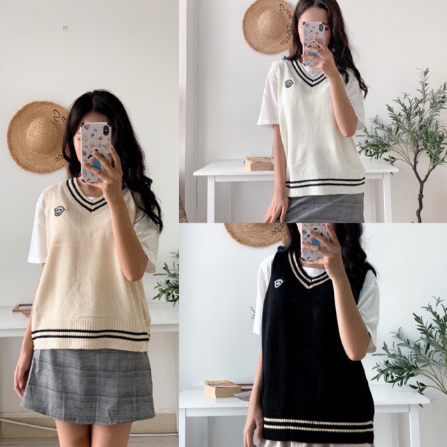 Áo gile nữ mác A , Áo khoác len nữ thời trang thu đông sinh viên công sở văn phòng du lịch | BigBuy360 - bigbuy360.vn