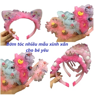 Bờm Voan Tai Mèo, Vương Miện, Hình Nơ Xinh Xắn Cho Bé Gái