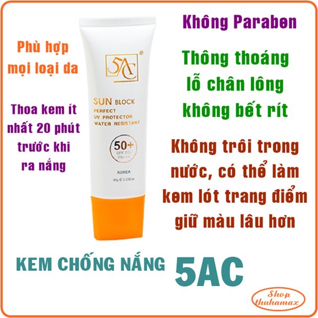 Kem chống nắng Hàn Quốc Sun Block 5AC | BigBuy360 - bigbuy360.vn