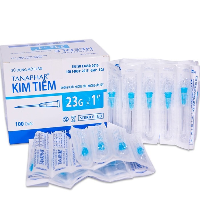 Hộp 100 Kim tiêm Tanaphar đủ các cỡ 18G; 20G; 21G; 23G; 25G; 26G - tiêu chuẩn Châu Âu, tiệt trùng