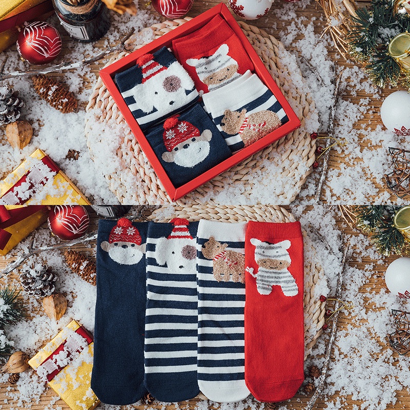Tất vớ giáng sinh noel cổ cao unisex - SONO66
